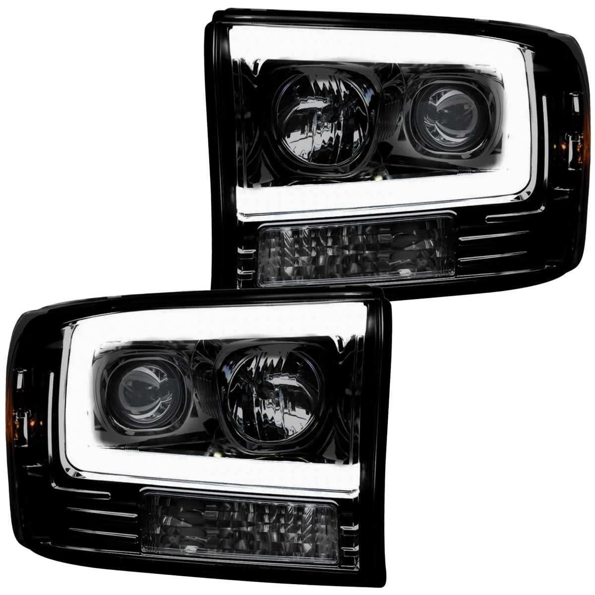 Ford Super Duty 99-04 Projector Headlights OLED Halos DRL - Multiple Styles