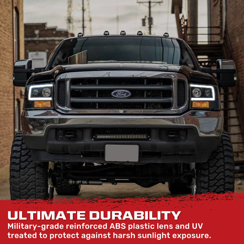 Ford Super Duty 99-04 Projector Headlights OLED Halos DRL - Multiple Styles