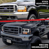 Ford Super Duty 99-04 Projector Headlights OLED Halos DRL - Multiple Styles