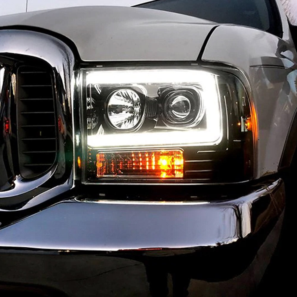 Ford Super Duty 99-04 Projector Headlights OLED Halos DRL - Multiple Styles