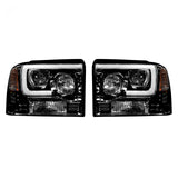 Ford Super Duty 05-07 Projector Headlights OLED Halos, DRL - Multiple Styles