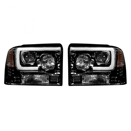 Ford Super Duty 05-07 Projector Headlights OLED Halos, DRL - Multiple Styles