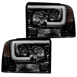 Ford Super Duty 05-07 Projector Headlights OLED Halos, DRL - Multiple Styles