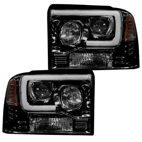 Ford Super Duty 05-07 Projector Headlights OLED Halos, DRL - Multiple Styles