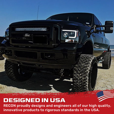 Ford Super Duty 05-07 Projector Headlights OLED Halos, DRL - Multiple Styles
