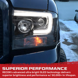Ford Super Duty 05-07 Projector Headlights OLED Halos, DRL - Multiple Styles