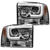 Ford Super Duty 05-07 Projector Headlights OLED Halos, DRL - Multiple Styles