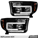 Toyota Tundra & Sequoia 07-13 Projector Headlights Ultra High Power Smooth OLED Halos DRL - Multiple Styles