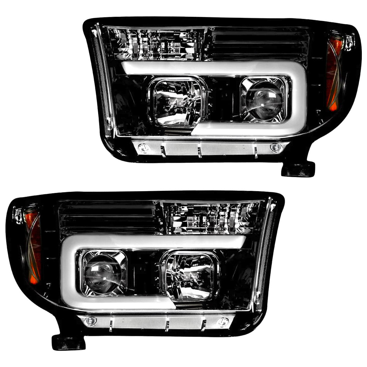Toyota Tundra & Sequoia 07-13 Projector Headlights Ultra High Power Smooth OLED Halos DRL - Multiple Styles