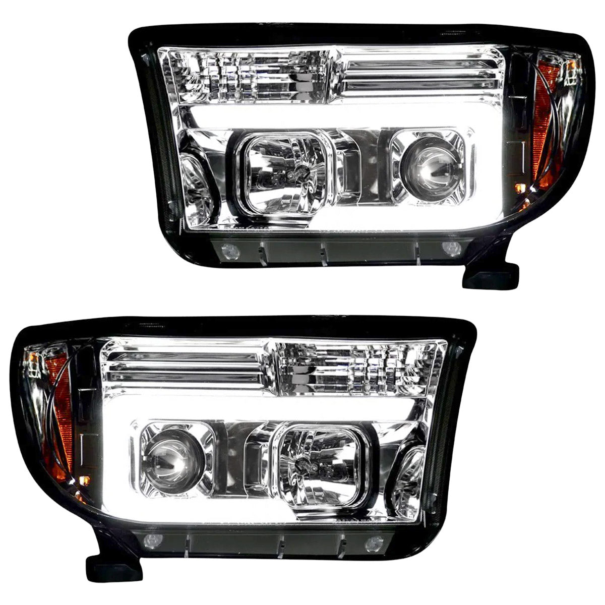 Toyota Tundra & Sequoia 07-13 Projector Headlights Ultra High Power Smooth OLED Halos DRL - Multiple Styles