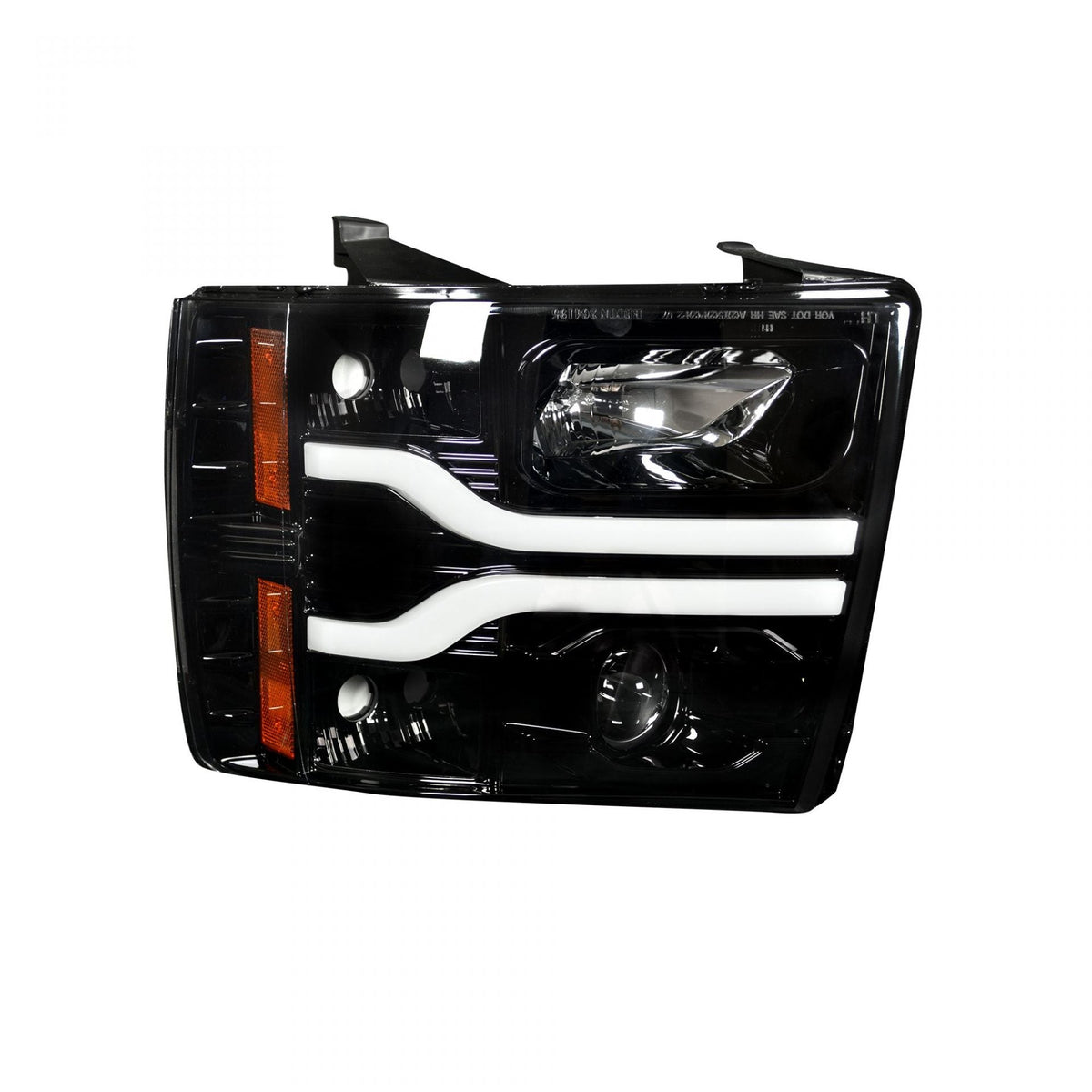 Chevrolet Silverado 07-13 (2nd Gen Single-Wheel 1500/2500/3500) Projector Headlights OLED Halos DRL - Multiple Styles