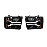 Chevrolet Silverado 07-14 (2nd Gen 3500 Dually) Projector Headlights OLED Halos DRL - Multiple Styles
