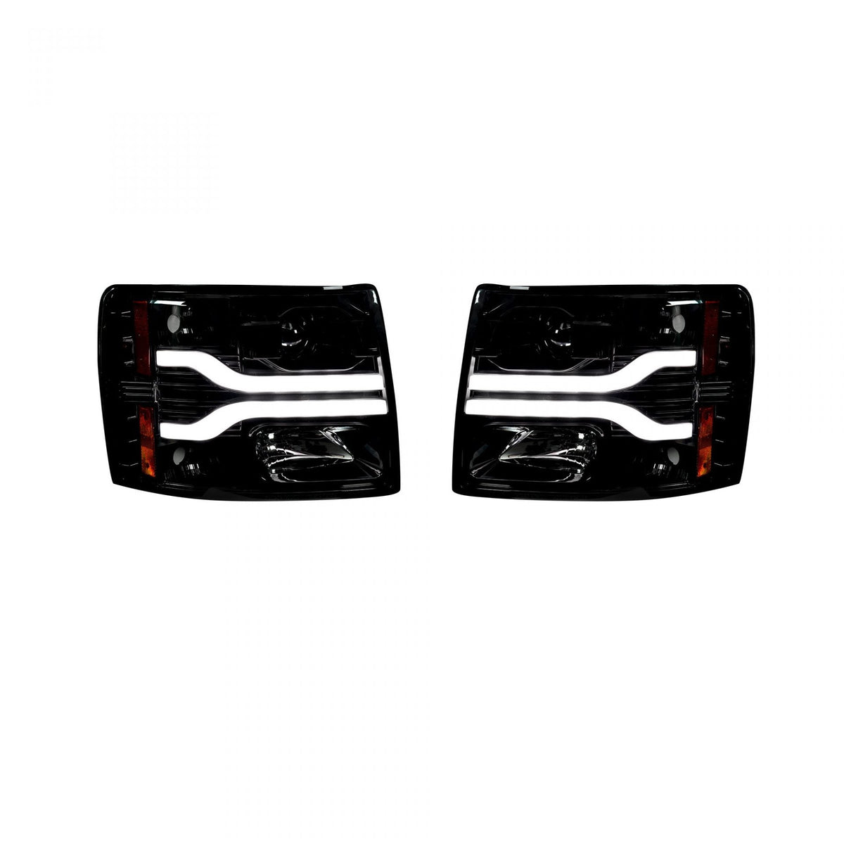 Chevrolet Silverado 07-14 (2nd Gen 3500 Dually) Projector Headlights OLED Halos DRL - Multiple Styles