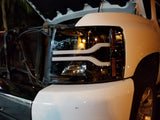 Chevrolet Silverado 07-13 (2nd Gen Single-Wheel 1500/2500/3500) Projector Headlights OLED Halos DRL - Multiple Styles