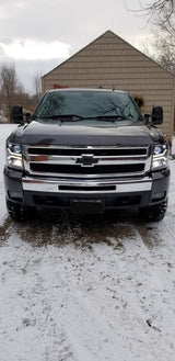 Chevrolet Silverado 07-13 (2nd Gen Single-Wheel 1500/2500/3500) Projector Headlights OLED Halos DRL - Multiple Styles