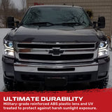 Chevrolet Silverado 07-14 (2nd Gen 3500 Dually) Projector Headlights OLED Halos DRL - Multiple Styles