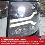 Chevrolet Silverado 07-13 (2nd Gen Single-Wheel 1500/2500/3500) Projector Headlights OLED Halos DRL - Multiple Styles