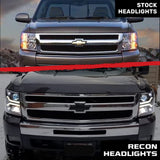 Chevrolet Silverado 07-14 (2nd Gen 3500 Dually) Projector Headlights OLED Halos DRL - Multiple Styles