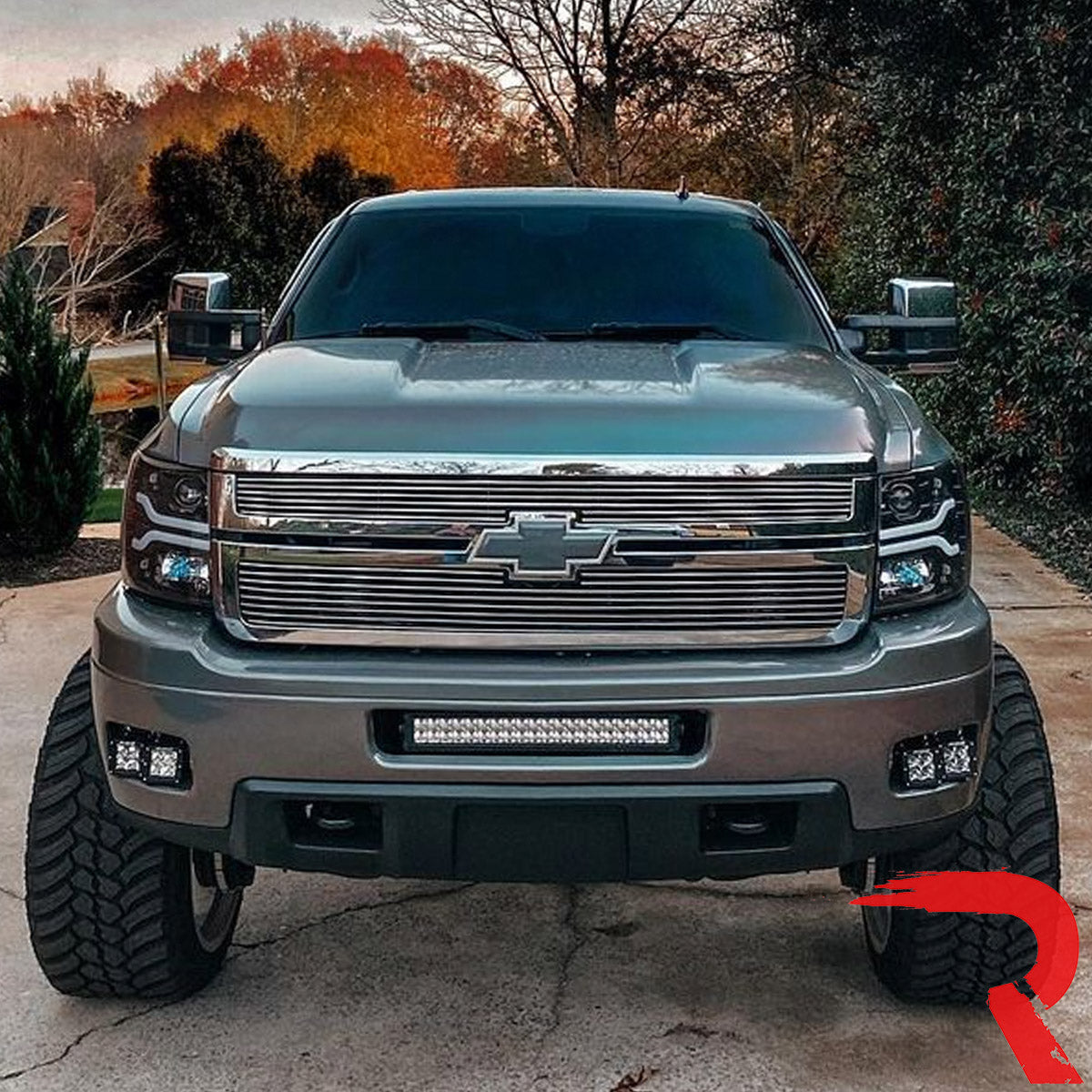 Chevrolet Silverado 07-13 (2nd Gen Single-Wheel 1500/2500/3500) Projector Headlights OLED Halos DRL - Multiple Styles