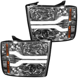 Chevrolet Silverado 07-14 (2nd Gen 3500 Dually) Projector Headlights OLED Halos DRL - Multiple Styles