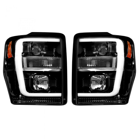 Ford Super Duty 08-10 Projector Headlights OLED Halos DRL - Multiple Styles