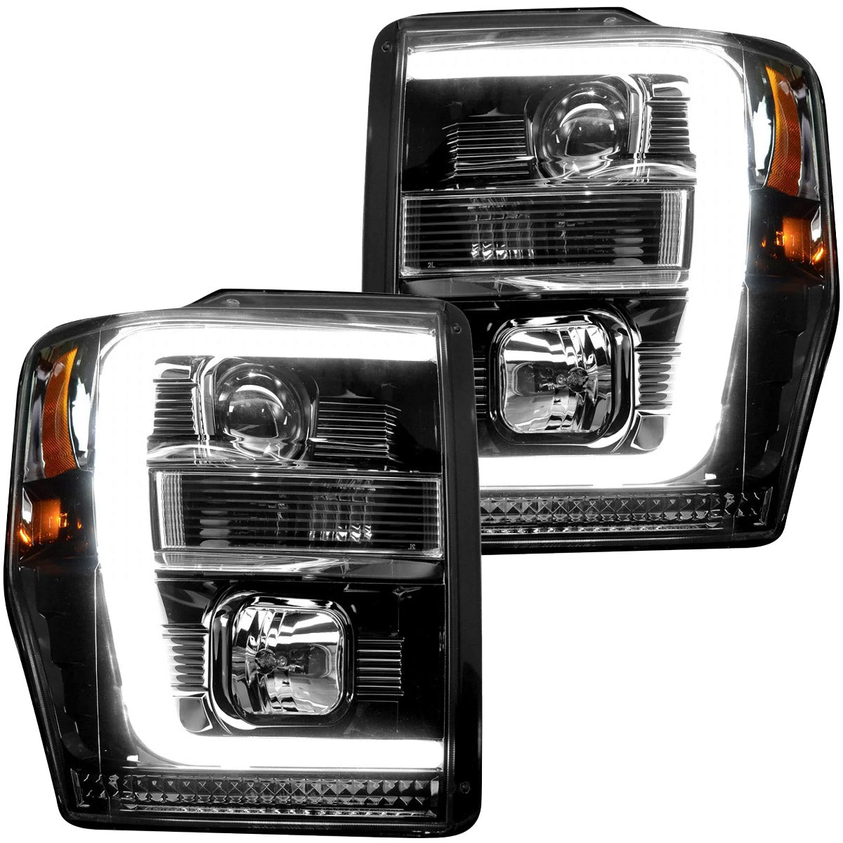Ford Super Duty 08-10 Projector Headlights OLED Halos DRL - Multiple Styles