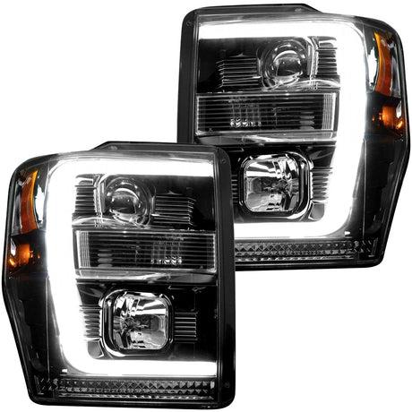 Ford Super Duty 08-10 Projector Headlights OLED Halos DRL - Multiple Styles