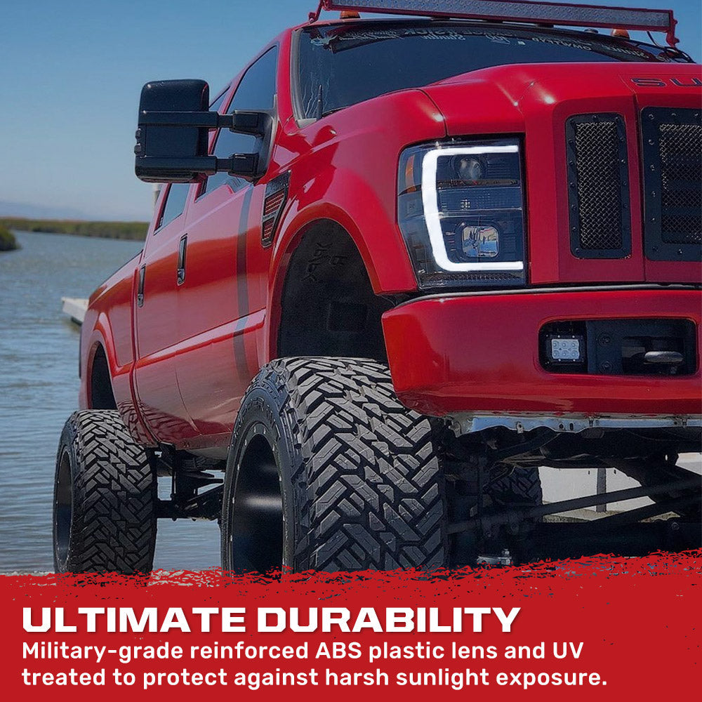 Ford Super Duty 08-10 Projector Headlights OLED Halos DRL - Multiple Styles
