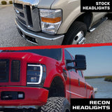 Ford Super Duty 08-10 Projector Headlights OLED Halos DRL - Multiple Styles
