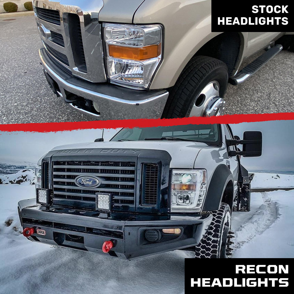 Ford Super Duty 08-10 Projector Headlights OLED Halos DRL - Multiple Styles