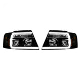 Ford F150 04-08 Projector Headlights OLED Halos & DRL in Smoked/Black
