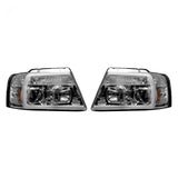 Ford F150 04-08 Projector Headlights OLED Halos & DRL in Clear/Chrome