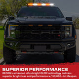 Exterior Roof Mounted 29.5" Emergency LED Strobe Light Bar Magnetic Suction Cup Installation w/ 26 Lighting Functions - Multiple. Colors