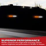 Interior Rear Window 2-PC LED Strobe/Flashing Light Bars - Suction Cup Installation A/C Adapter Plug & Play with 20 Lighting Function - Multiple Colors