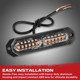 Universal 8-PC Ultra Slim Aluminum Surface Mounted 4.5" Emergency Ultra Bright LED Strobe w/ 17 Light Functions - Multiple Options