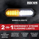 Universal 8-PC Ultra Slim Aluminum Surface Mounted 4.5" Emergency Ultra Bright LED Strobe w/ 17 Light Functions - Multiple Options