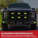 Universal 8-PC Ultra Slim Aluminum Surface Mounted 4.5" Emergency Ultra Bright LED Strobe w/ 17 Light Functions - Multiple Options