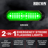 Universal 8-PC Ultra Slim Aluminum Surface Mounted 4.5" Emergency Ultra Bright LED Strobe w/ 17 Light Functions - Multiple Options