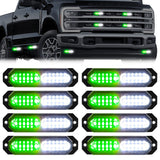 Universal 8-PC Ultra Slim Aluminum Surface Mounted 4.5" Emergency Ultra Bright LED Strobe w/ 17 Light Functions - Multiple Options