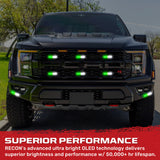 Universal 8-PC Ultra Slim Aluminum Surface Mounted 4.5" Emergency Ultra Bright LED Strobe w/ 17 Light Functions - Multiple Options