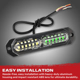 Universal 8-PC Ultra Slim Aluminum Surface Mounted 4.5" Emergency Ultra Bright LED Strobe w/ 17 Light Functions - Multiple Options