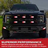 Universal 8-PC Ultra Slim Aluminum Surface Mounted 4.5" Emergency Ultra Bright LED Strobe w/ 17 Light Functions - Multiple Options