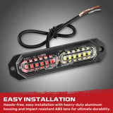 Universal 8-PC Ultra Slim Aluminum Surface Mounted 4.5" Emergency Ultra Bright LED Strobe w/ 17 Light Functions - Multiple Options