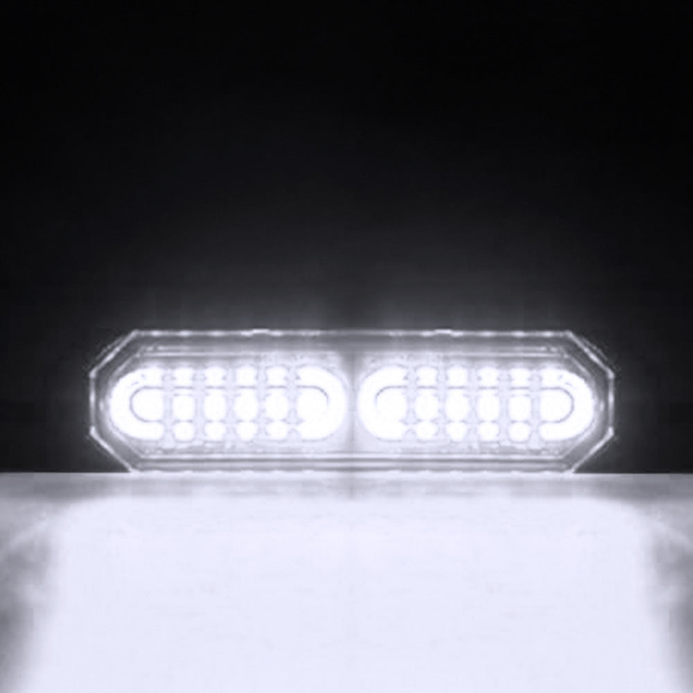 Universal 8-PC Ultra Slim Aluminum Surface Mounted 4.5" Emergency Ultra Bright LED Strobe w/ 17 Light Functions - Multiple Options