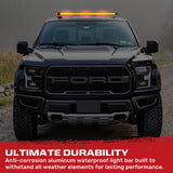 Exterior Roof Mounted 29.5" Emergency LED Strobe Light Bar Magnetic Suction Cup Installation w/ 26 Lighting Functions - Multiple. Colors
