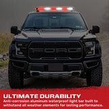 Exterior Roof Mounted 29.5" Emergency LED Strobe Light Bar Magnetic Suction Cup Installation w/ 26 Lighting Functions - Multiple. Colors