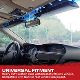 Interior Front Window 2-PC 14" LED Strobe Light Bars Suction Cup Installation A/C Adapter Plug & Play 26 Light Functions - Multiple Colors