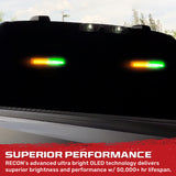 Interior Rear Window 2-PC LED Strobe/Flashing Light Bars - Suction Cup Installation A/C Adapter Plug & Play with 20 Lighting Function - Multiple Colors