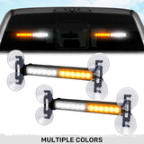 Interior Rear Window 2-PC LED Strobe/Flashing Light Bars - Suction Cup Installation A/C Adapter Plug & Play with 20 Lighting Function - Multiple Colors