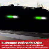 Interior Rear Window 2-PC LED Strobe/Flashing Light Bars - Suction Cup Installation A/C Adapter Plug & Play with 20 Lighting Function - Multiple Colors